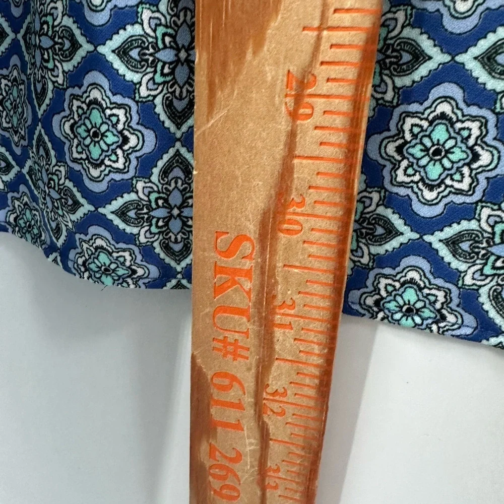 J. Jill Blue Patterned Blouse - Picture 11 of 15